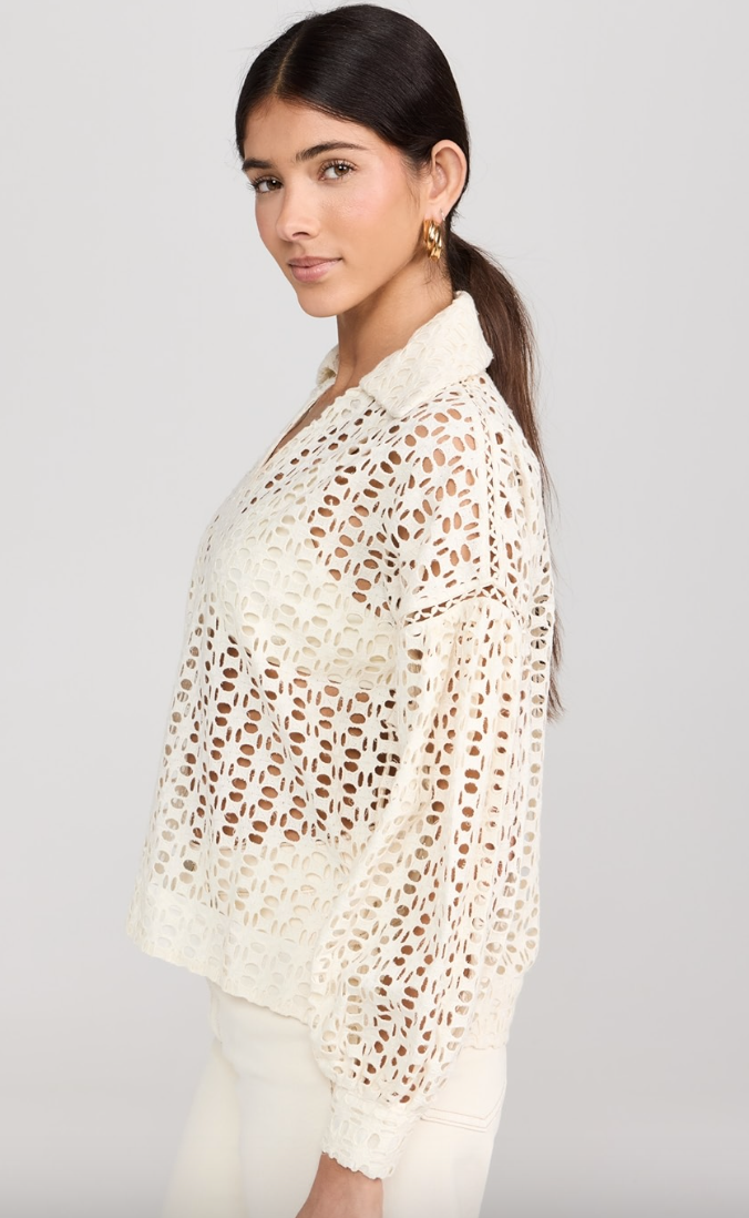 Dylan Cover Eyelet Top