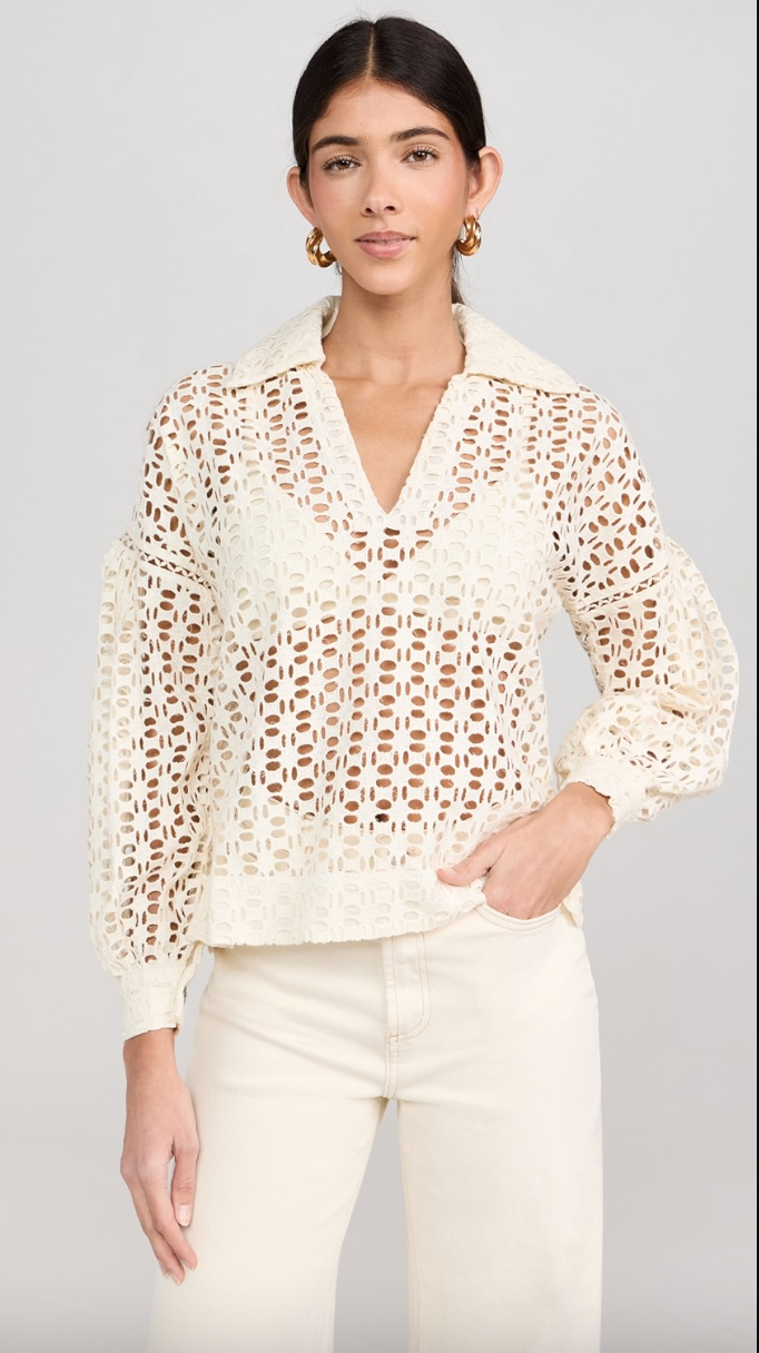 Dylan Cover Eyelet Top