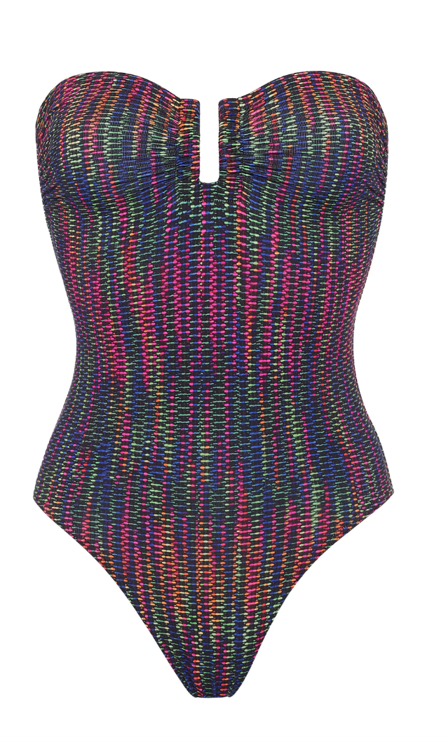 Halo Bustier One-Piece Chameleon Print