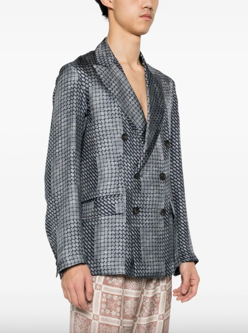 Fancy Jacket Navy Print (Final Sale)