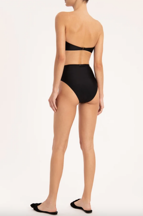 Solid High-Leg Bandeau Bikini (Final Sale)