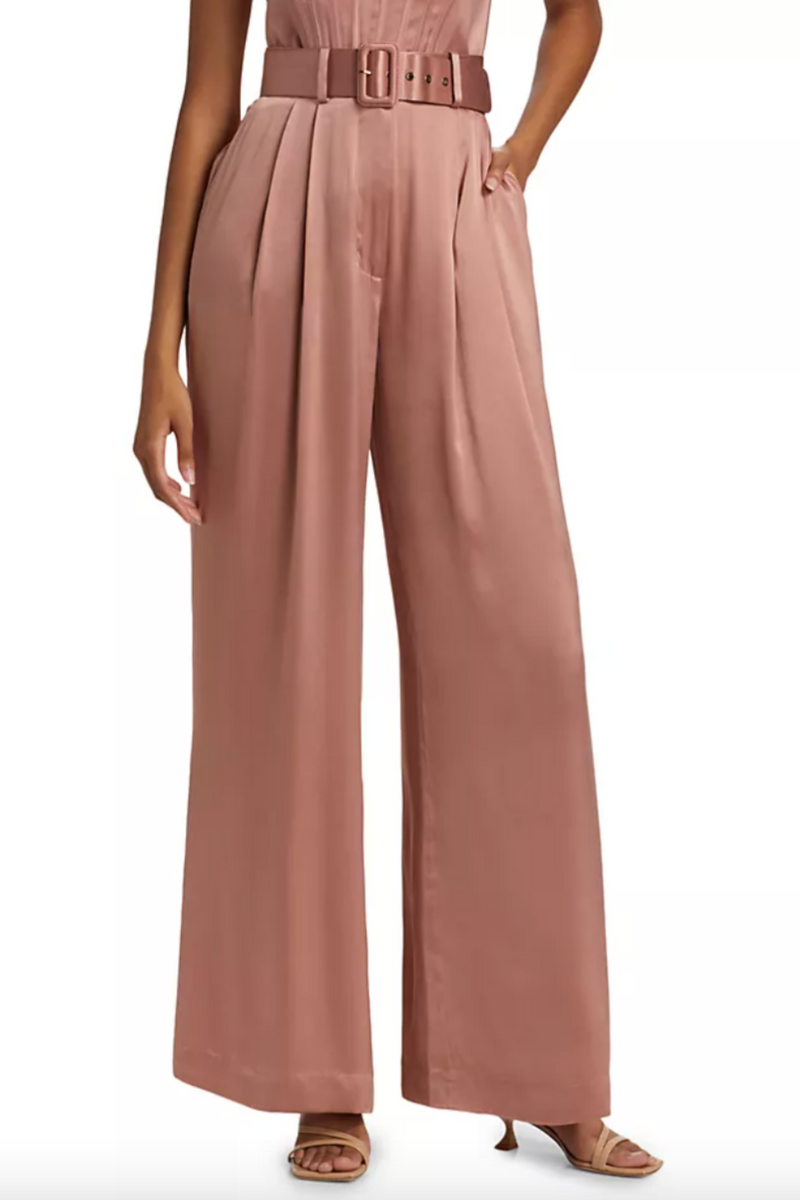 Silk Pintuck Pant Blush