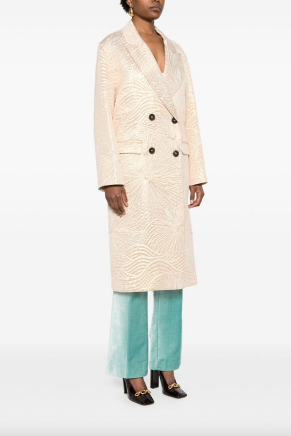 Golden Sunrise Jacquard Coat