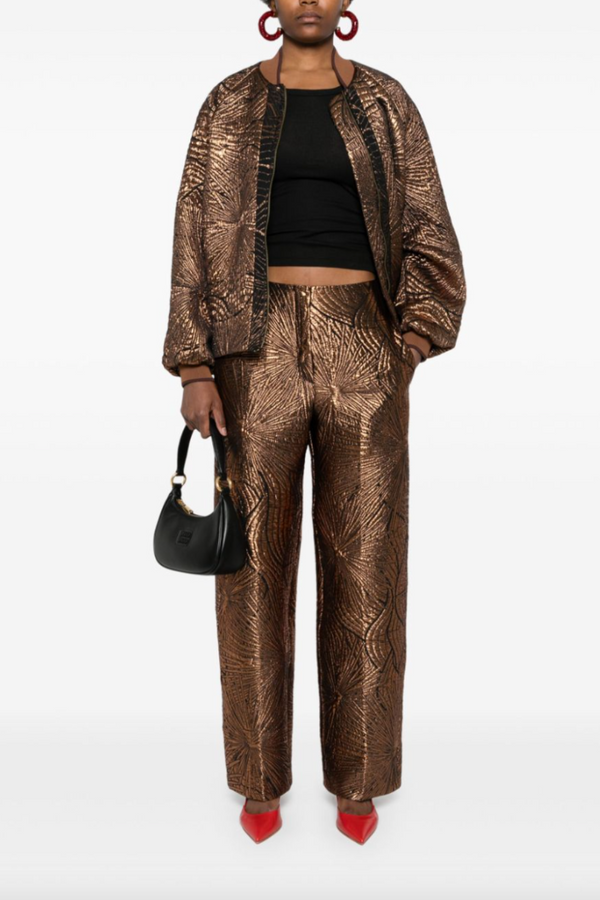 Golden Sunrise Jacquard Bomber