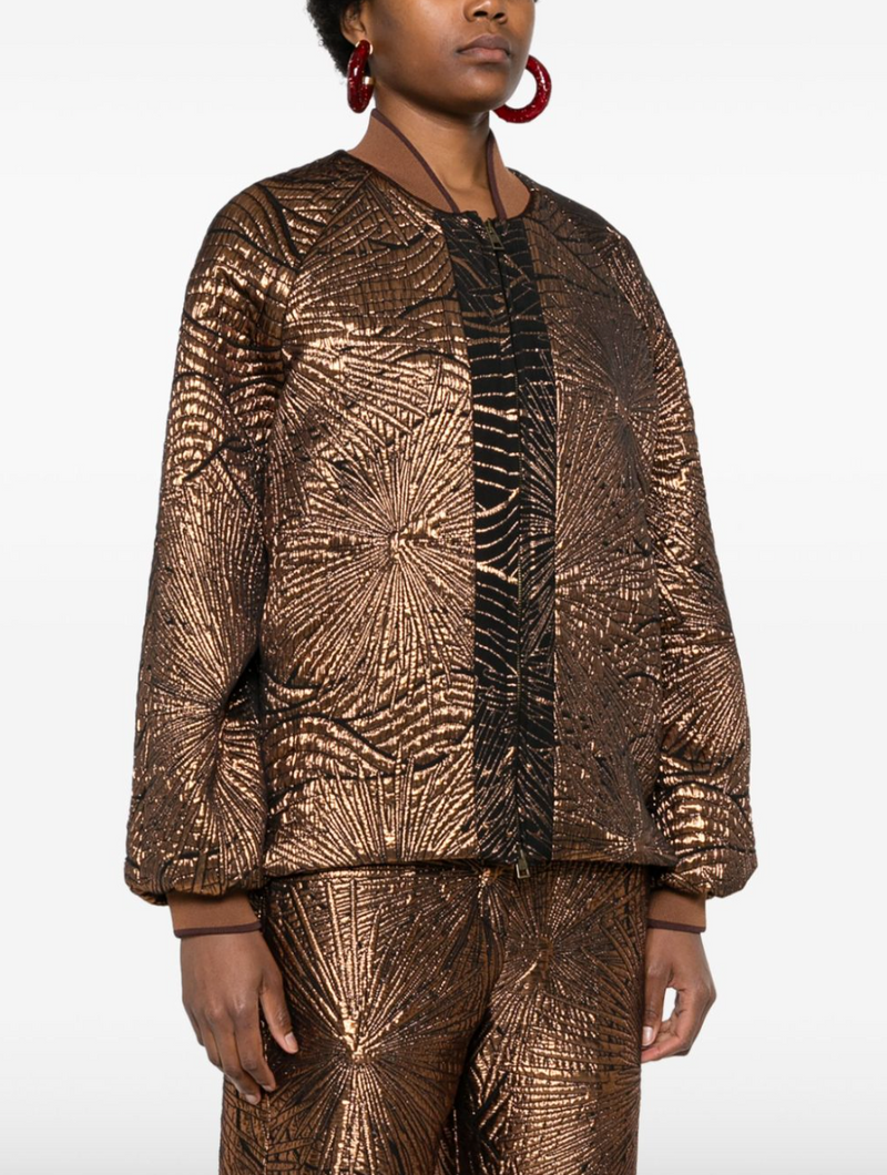 Golden Sunrise Jacquard Bomber