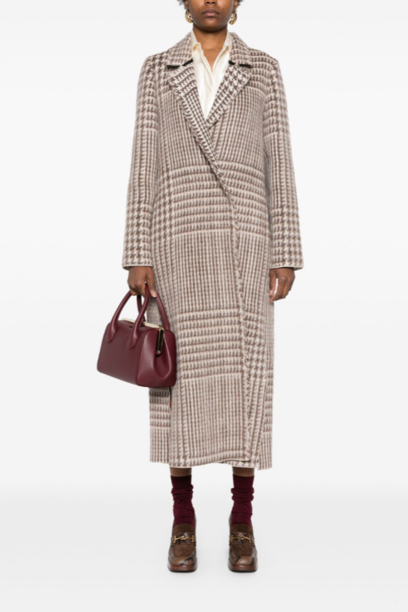 Alpaca Chic Macro Check Coat