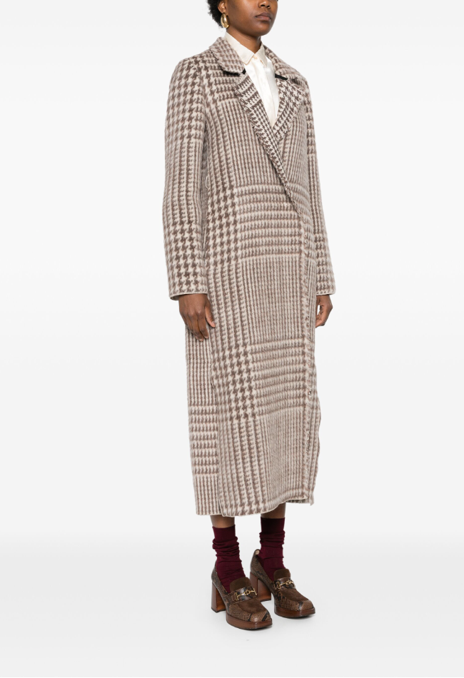 Alpaca Chic Macro Check Coat