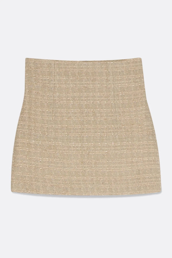 Tweed Skirt Gold