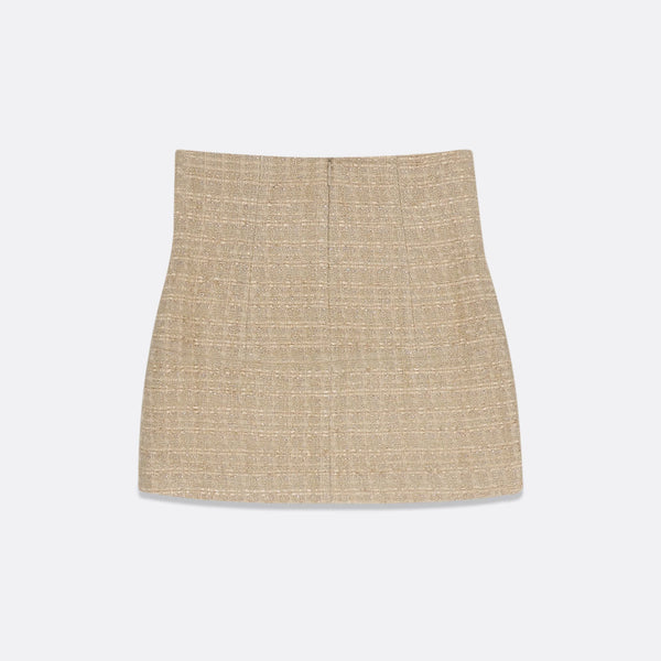 Tweed Skirt Gold