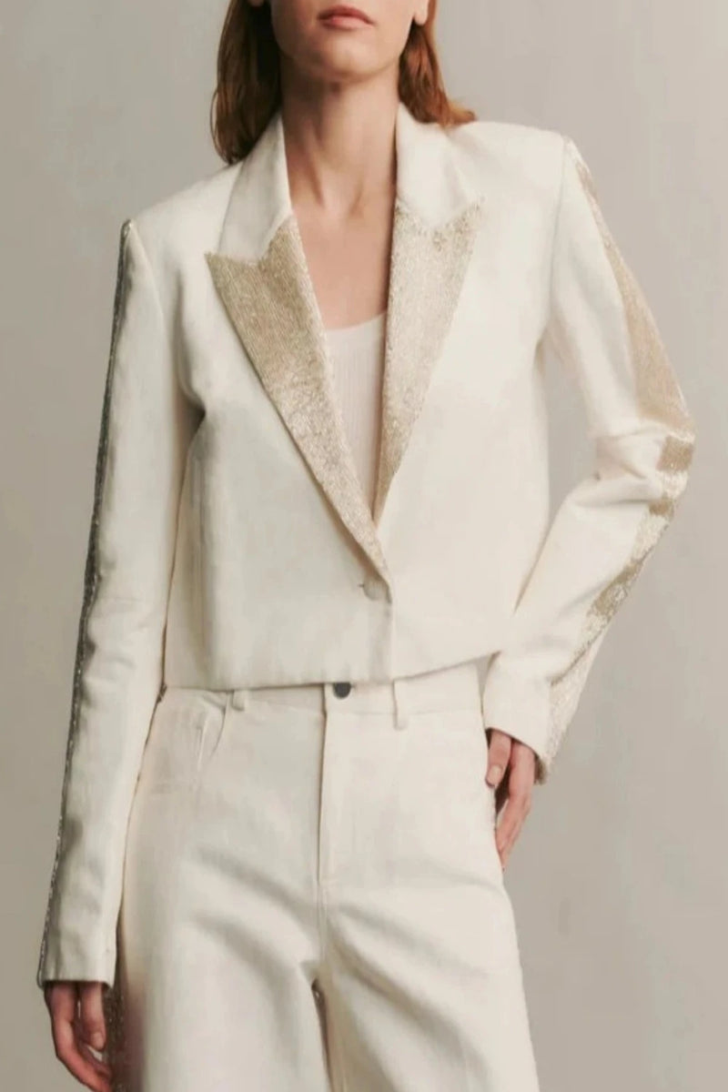 Half white blazer best sale