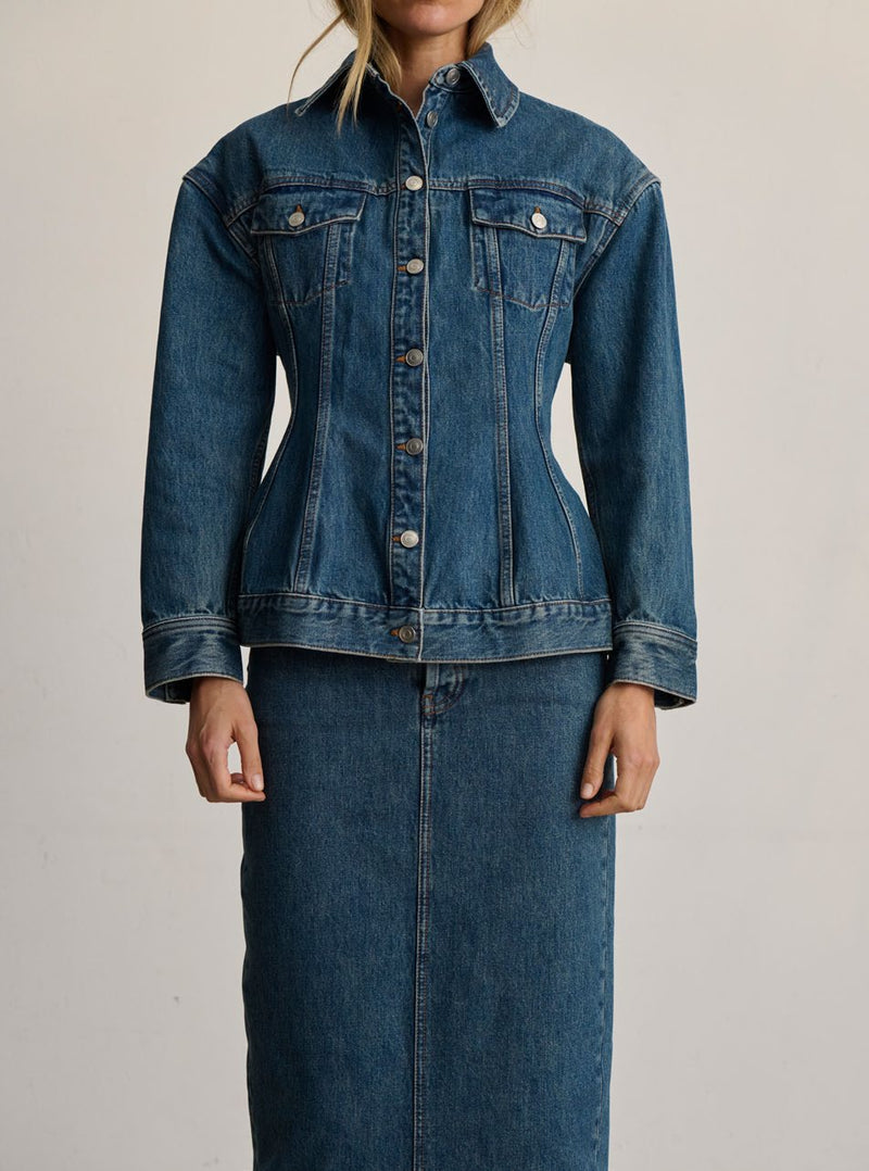 Denim Contour Jacket Indigo