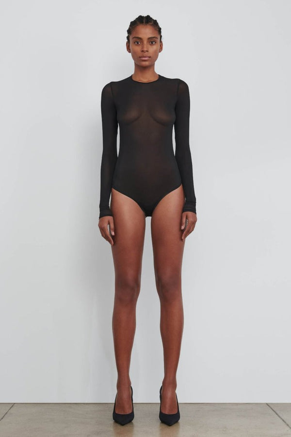 Sheer Bodysuit Black