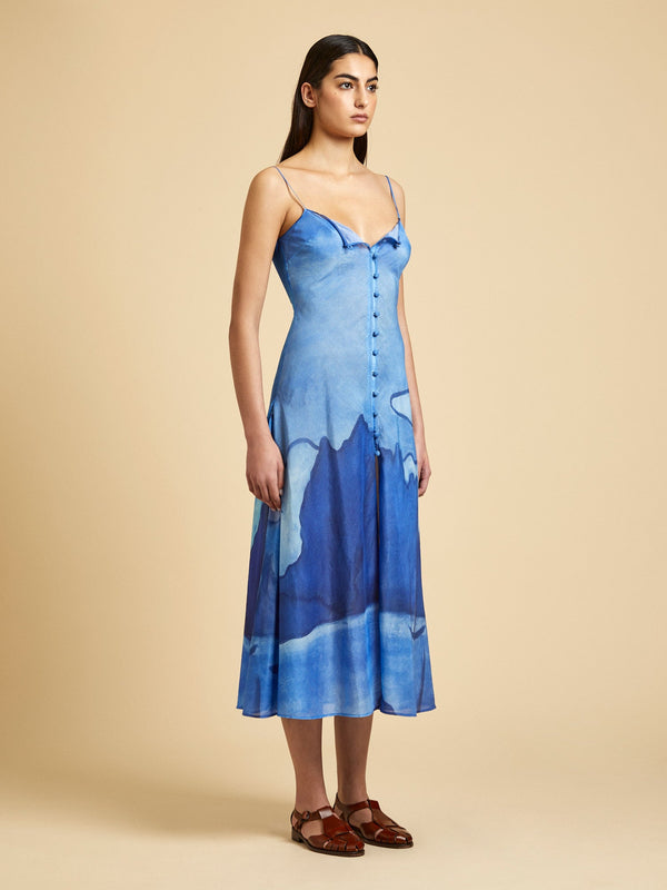 Es Vedra Silk Midi Dress