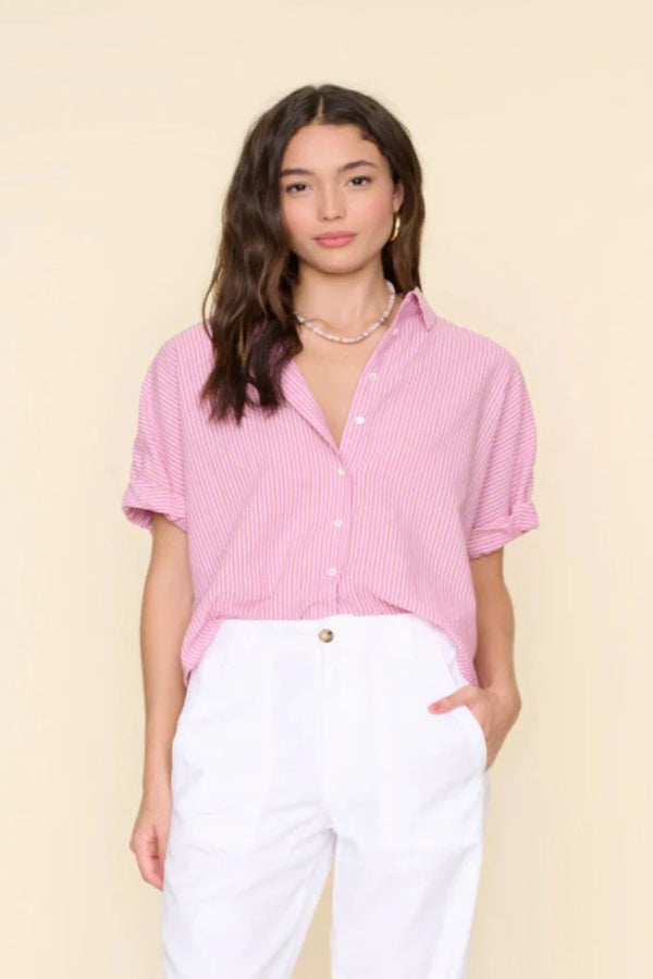 Teddy Shirt Rose Dawn Stripe (Final Sale)