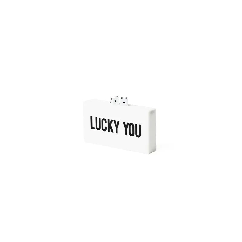 Dice & Card Mini Clutch White