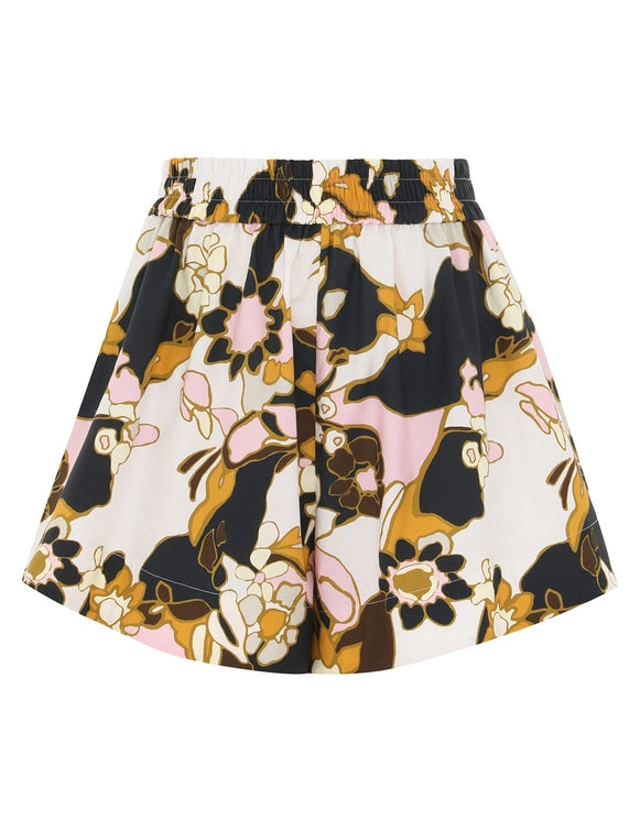 Maxine Relaxed Shorts Yellow Kaleidoscope