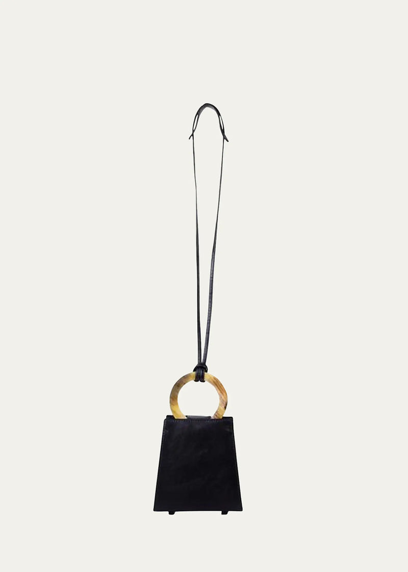 Azza Mini Goat Leather Bag Black