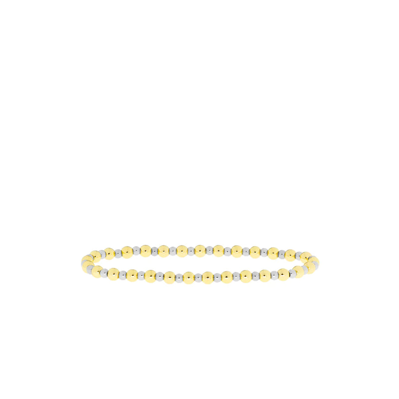 MARLYN SCHIFF Gold-Silver 3mm-4mm Brass Ball Bracelet JEWELRY