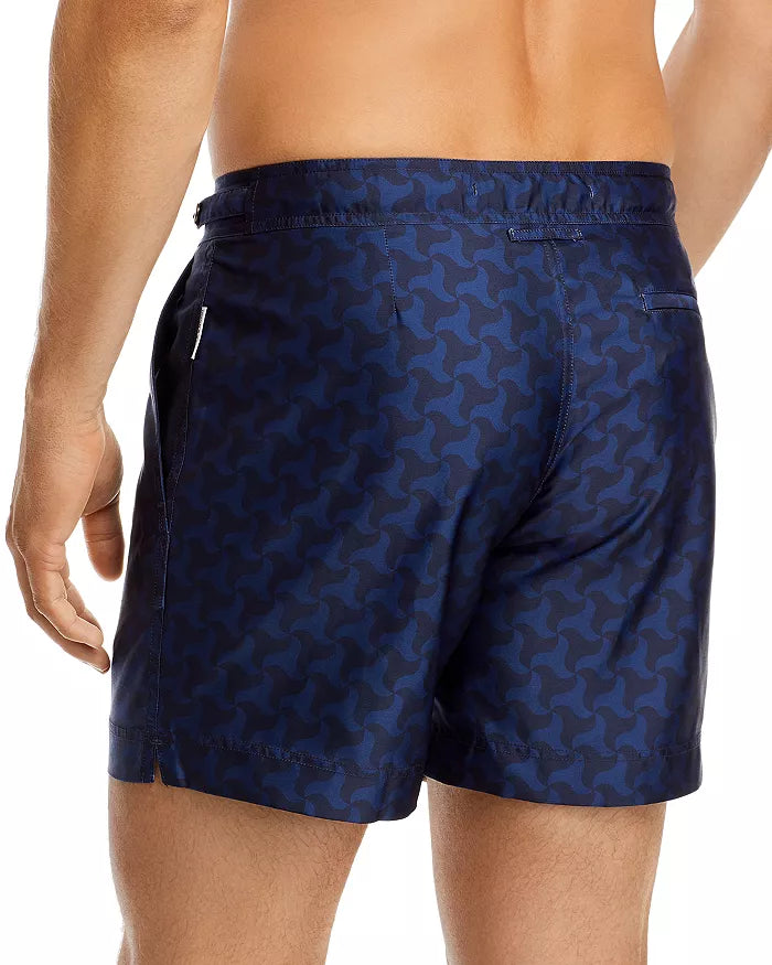 Elvio Printed Shark Tooth Swim Shorts