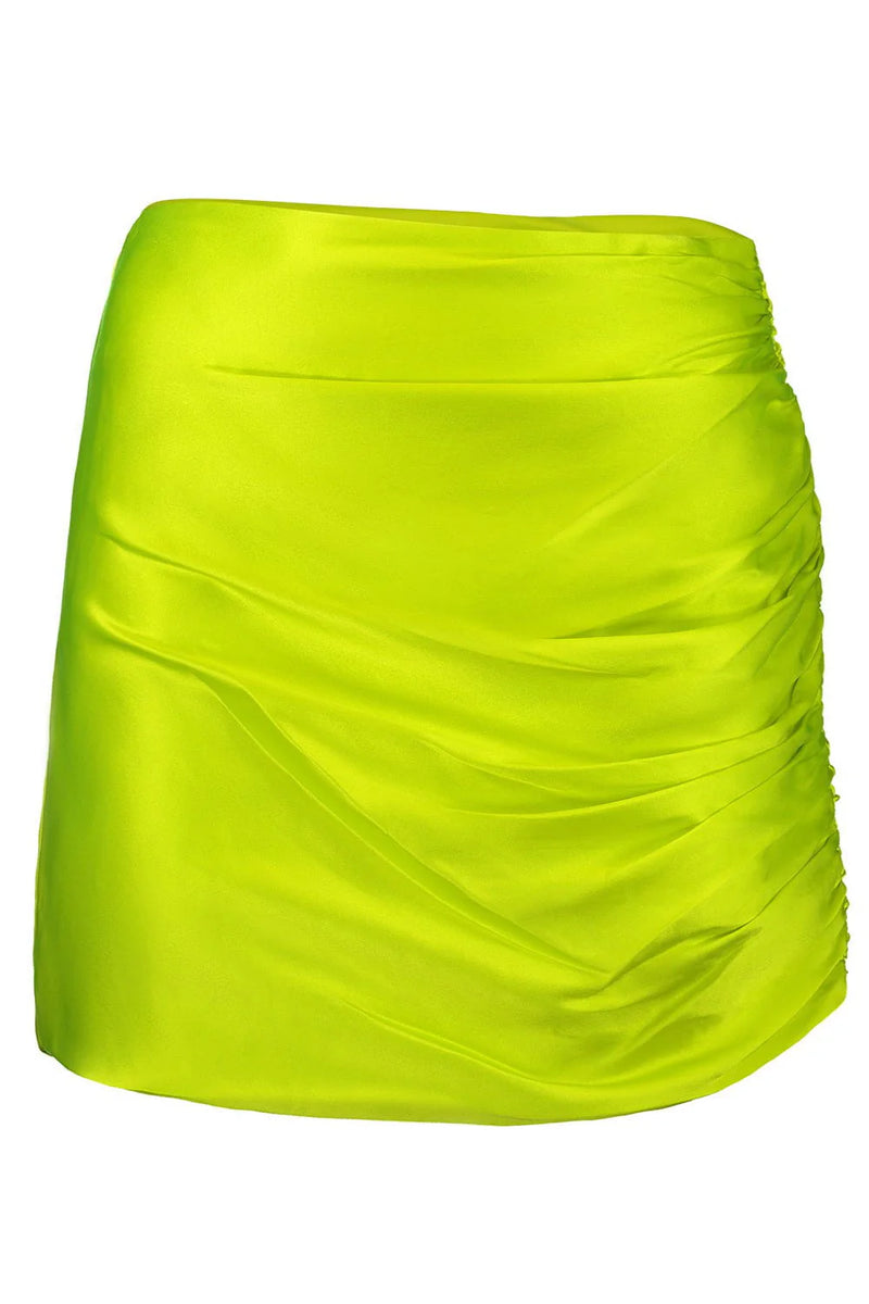 Ruched Mini Skirt Neon (Final Sale)