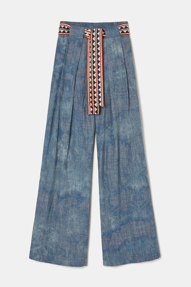 MOMONI Leona Tie Dye Chambray Pants WOMEN'S PANTS