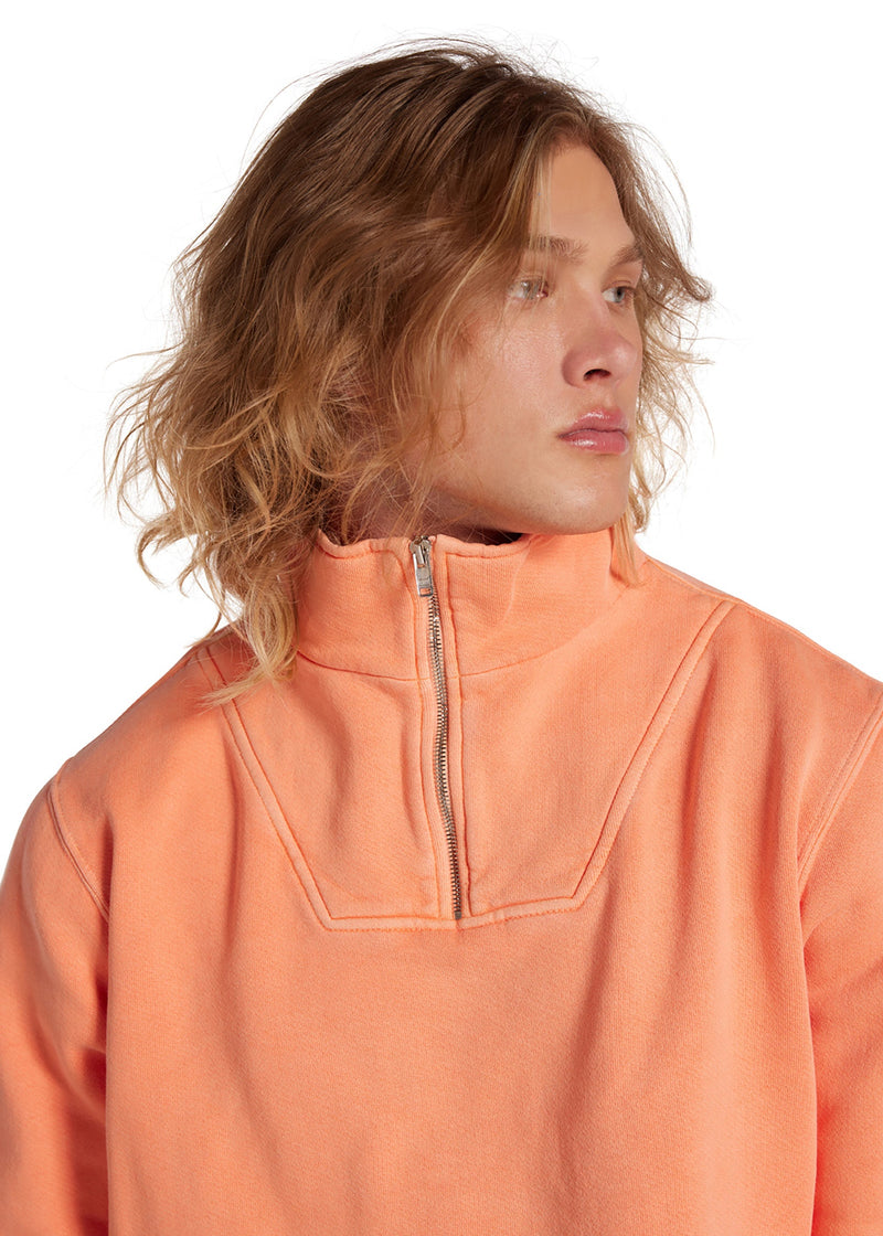 Half Zip Yacht Pullover Washed Cantaloupe