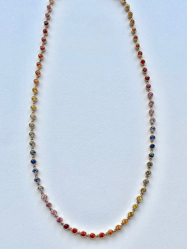 Rainbow Bezel Necklace