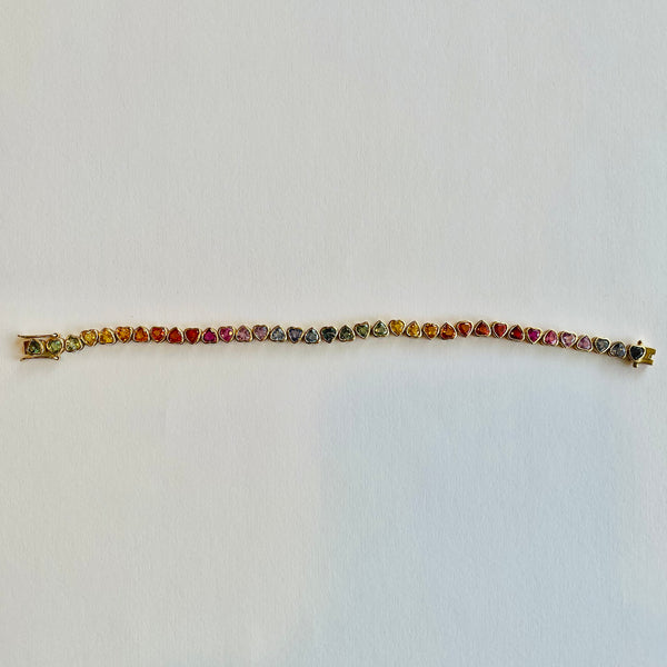 Rainbow Heart Bracelet