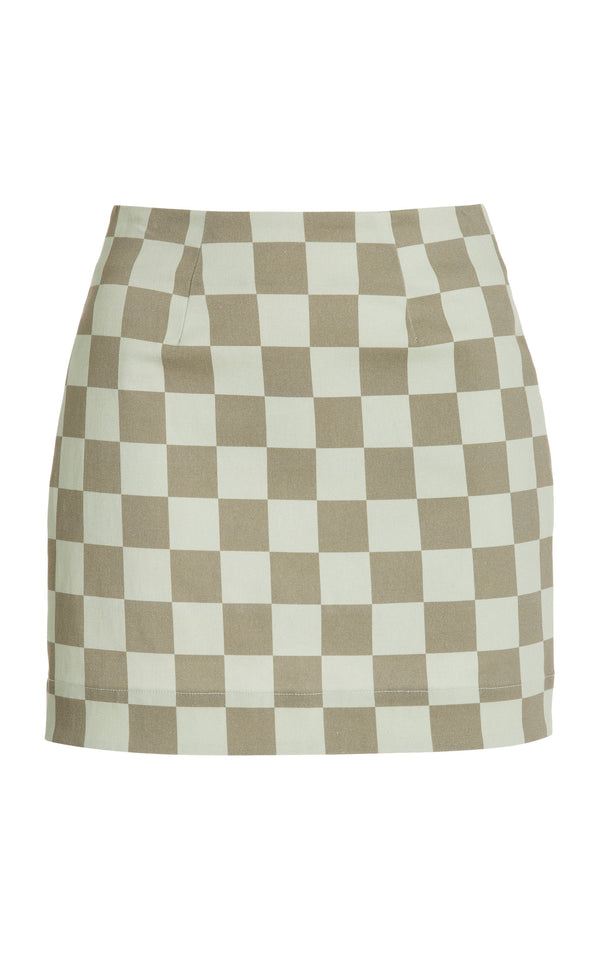 Checkerboard Mini Skirt (Final Sale)